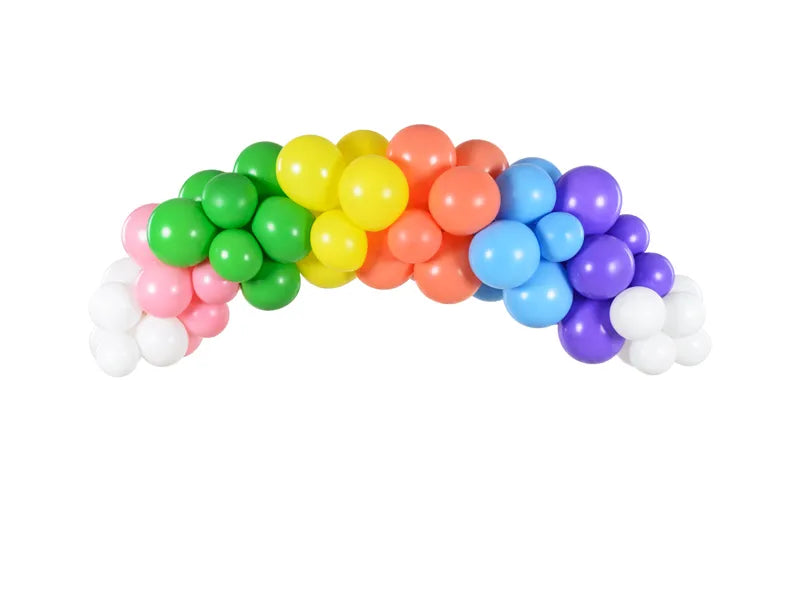 Ballongirlande bunt, DIY Girlande, 60 Ballons inkl. 2m Ballonband