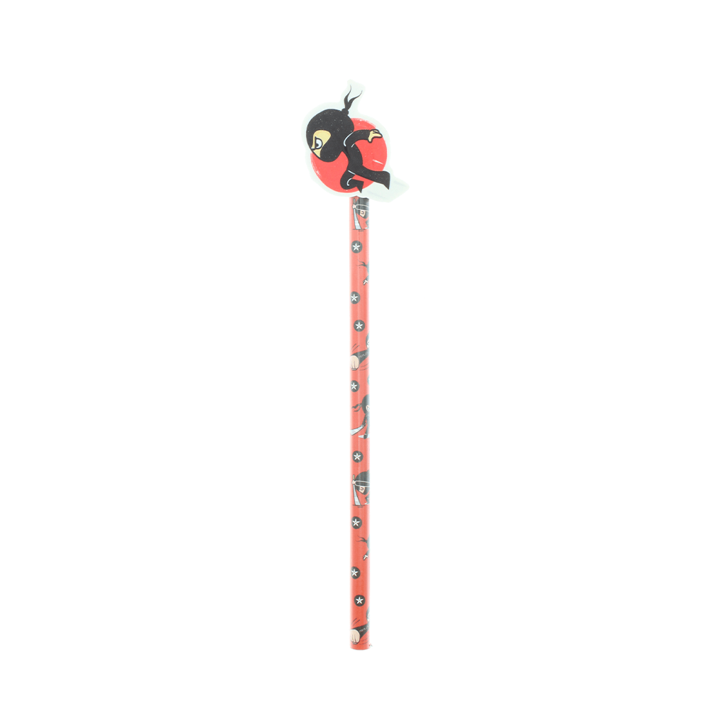 Bleistift mit Ninja Radierer, 1 Stück