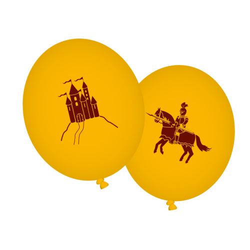 Drache und Ritter Luftballons, 8er Pack