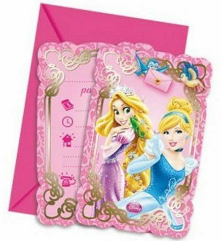 Einladung Disney Princess, Princess Dreaming, 6er Pack inkl. Umschläge