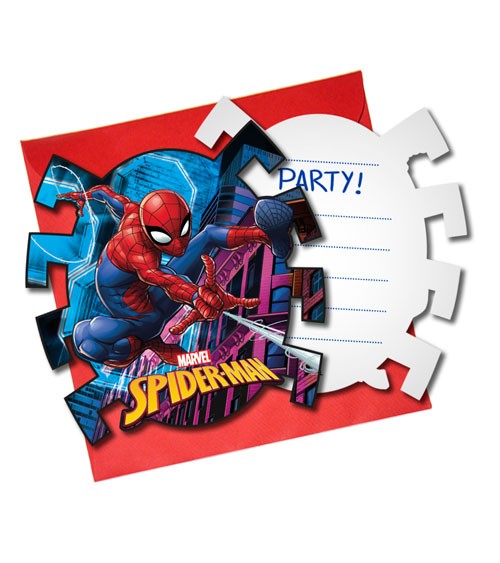 Einladung Spider-Man, Team Up, 6er Pack inkl. Umschläge