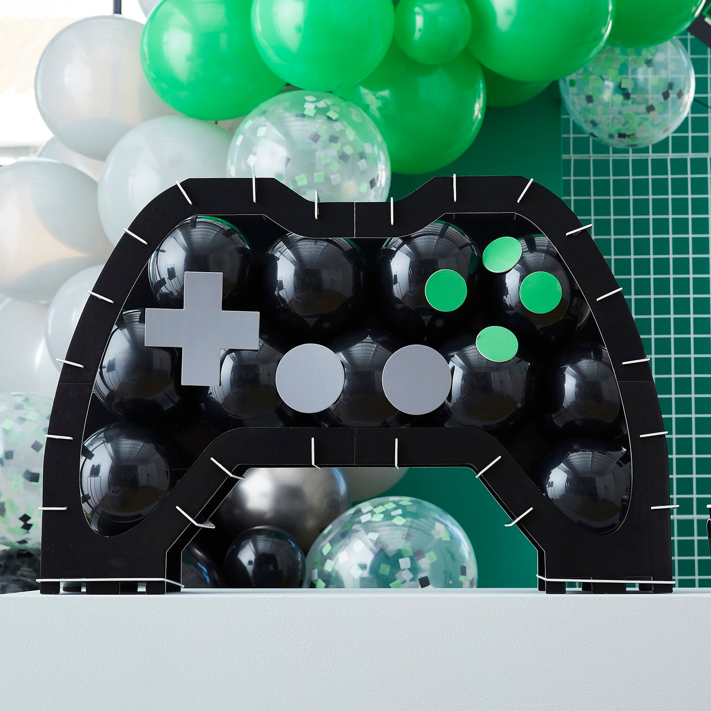 Game On Controller-förmiger Ballon-Mosaik-Ständer-Kit, DIY, 35 Luftballons