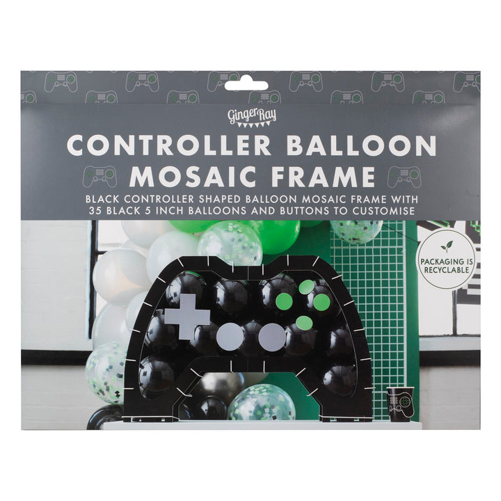 Game On Controller-förmiger Ballon-Mosaik-Ständer-Kit, DIY, 35 Luftballons