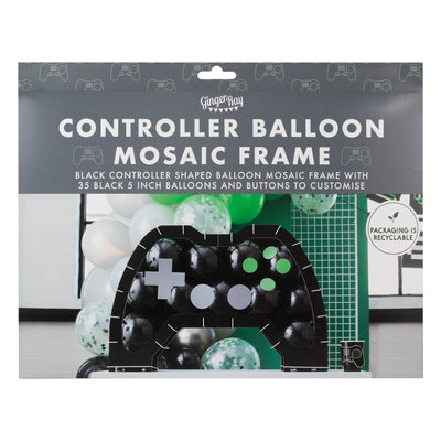 Game On Controller-förmiger Ballon-Mosaik-Ständer-Kit, DIY, 35 Luftballons