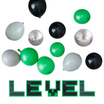 Luftballon & "Level" Set Game On, passend für Zahlen Ballon Mosaik Ständer, DIY, 40 Luftballons