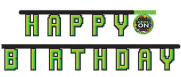 Buchstabenkette Happy Birthday, Gaming Party, 2.1 m