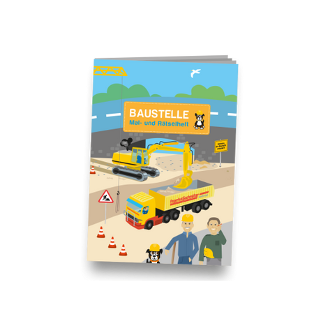 Baustelle Partygeschenk Mal- und Rätselheft, A6 image