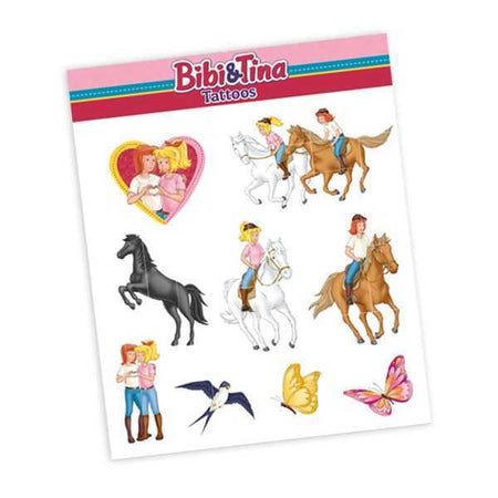 Bibi und Tina Temporäre Tattoos 9 Stück image