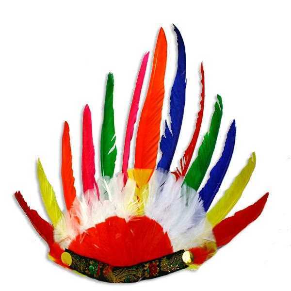 Accessoire Verleihkiste Indianer Kopfschmuck & Pfeil und Bogen