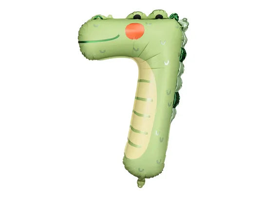 Afrika Wilde Tiere Zahlen Folienballon, matt, Nummer 1-9, 86cm kinderparties-shop