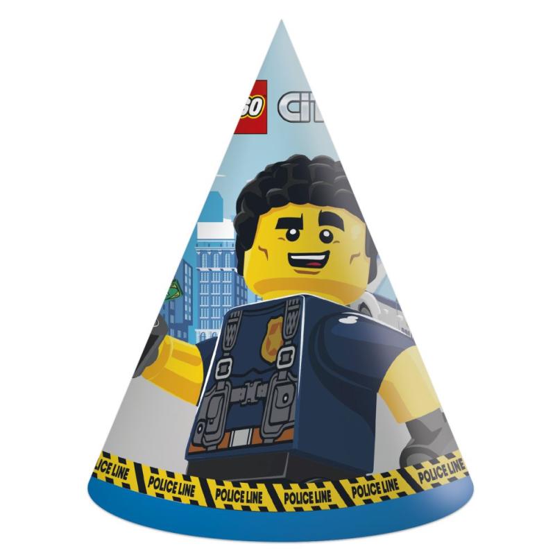 Partyhütchen Lego City, 6er Pack