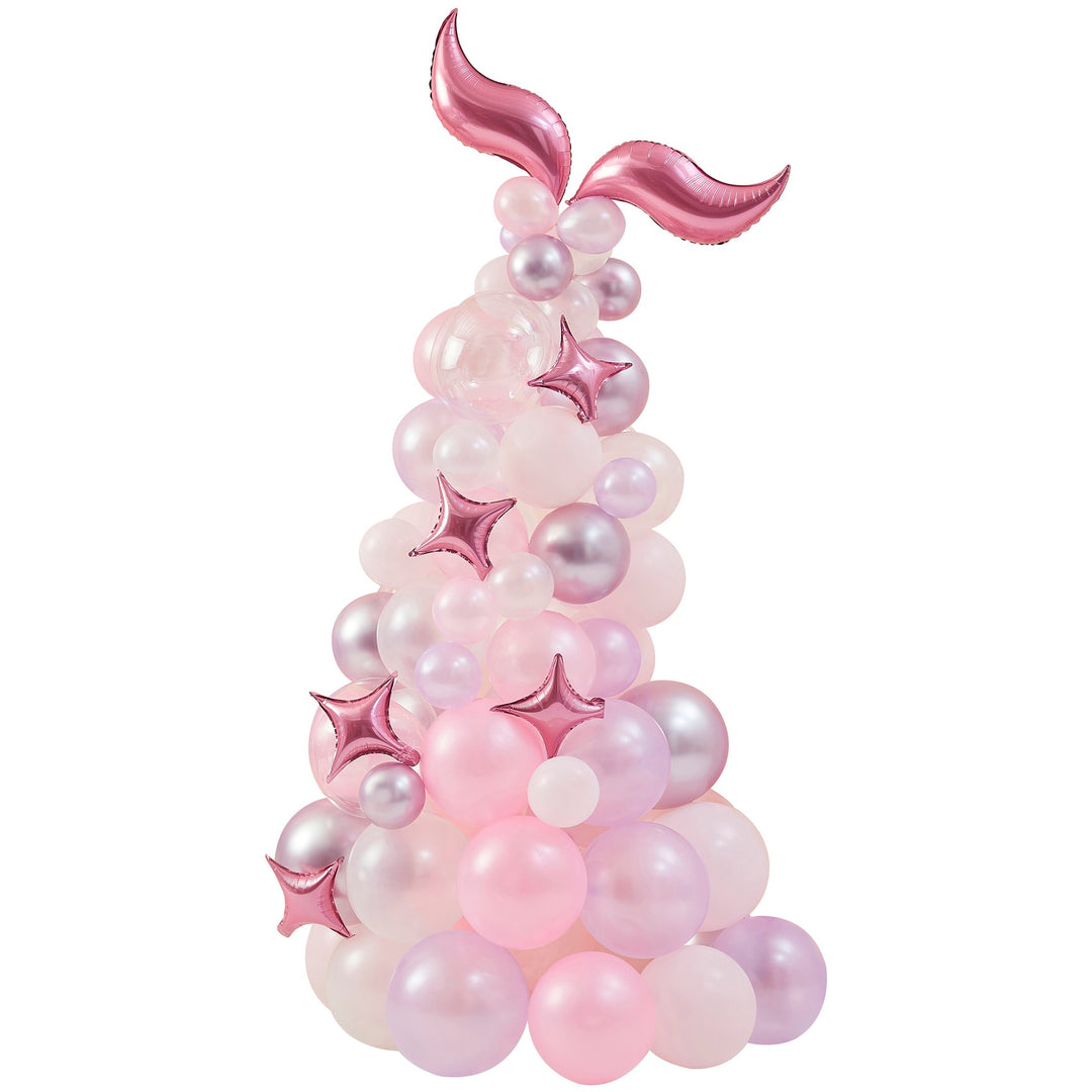 Meerjungfrauen Ballongirlande, rosé / violett, 85 Ballone kinderparties-shop