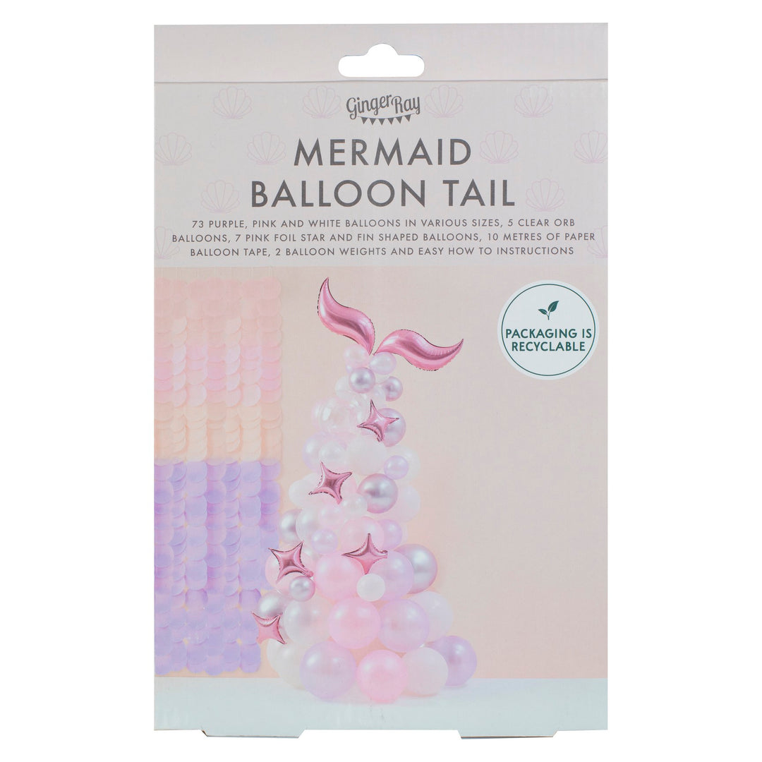 Meerjungfrauen Ballongirlande, rosé / violett, 85 Ballone kinderparties-shop