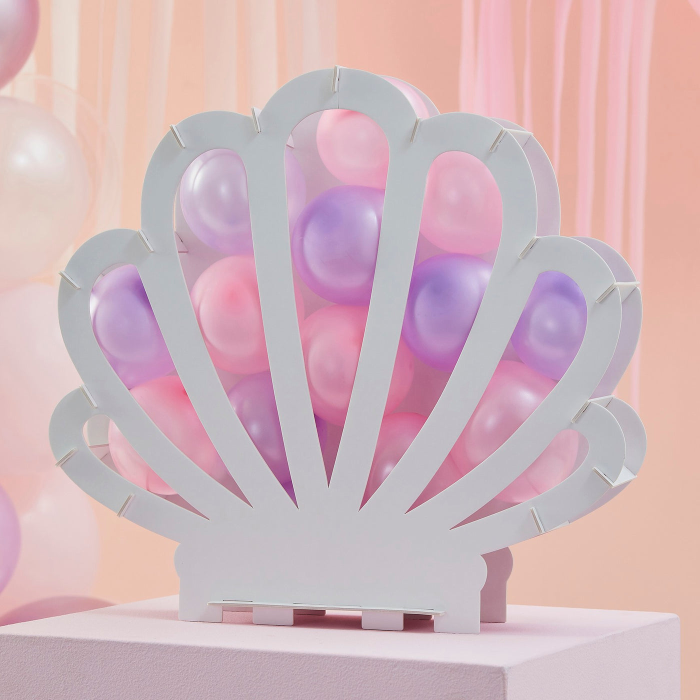 Muschel Ballon-Mosaik-Ständer, mit/ohne Luftballons, 60cm