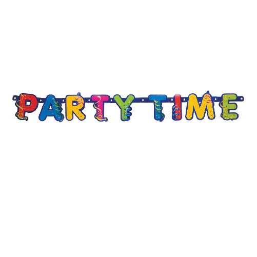 Buchstabenkette Partytime, bunt, 2.3m