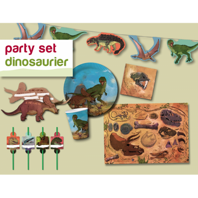 Party Deko Set Dinosaurier, 53 teilig, 8 Kids