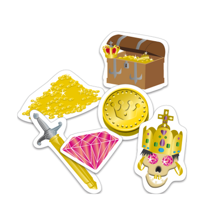 Goldschatz confetti XXL, pirate party/treasure hunt, 24 pieces, 6-8cm image