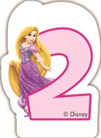 Disney Prinzessinnen Geburtstagskerze, Zahl 1-9