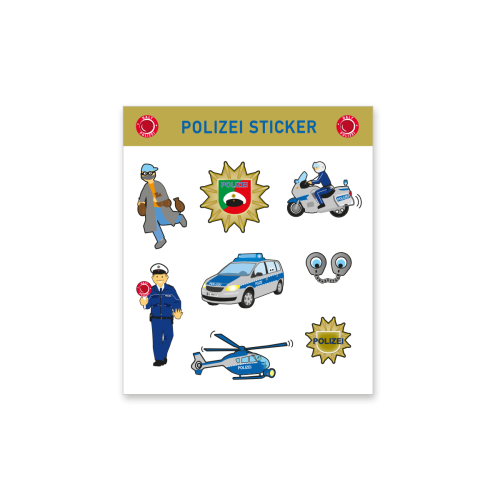 Polizei Sticker, 8 Aufkleber, Mitgebsel & Partyfun, in der Schweiz kaufen –