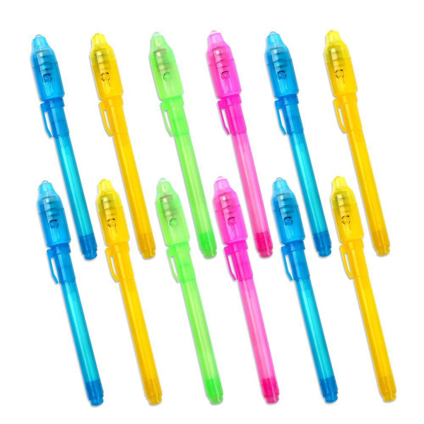 6 x Geheimstift UV-Licht Spickzettel Schule Geschenk 6 x Geheimstift UV-Licht Spickzettel Schule Geschenk