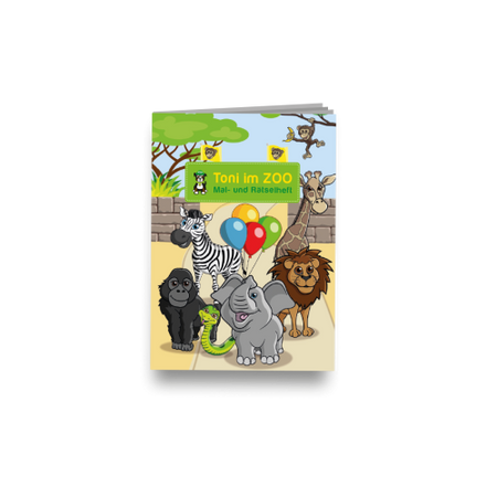 Zoo Partygeschenk Mal- und Rätselheft, A6 image